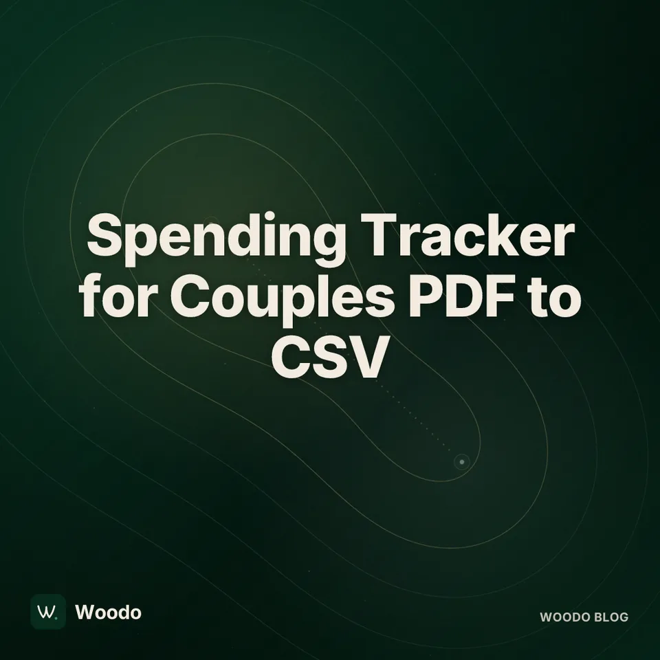 Spending Tracker for Couples: PDF to CSV the Right Way